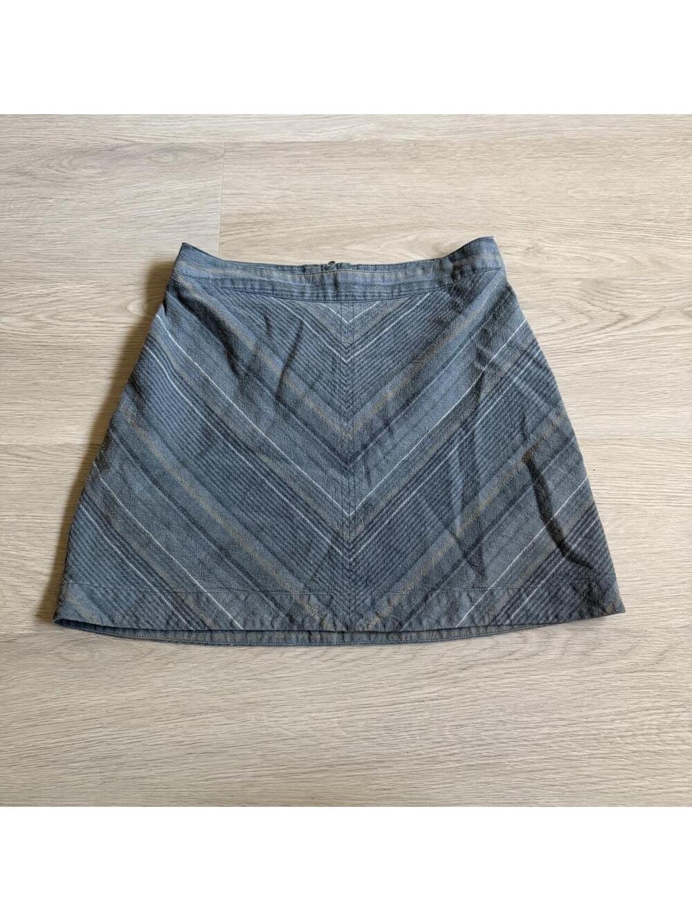 ੈ✩‧₊˚free people blue linen blend mini skirt